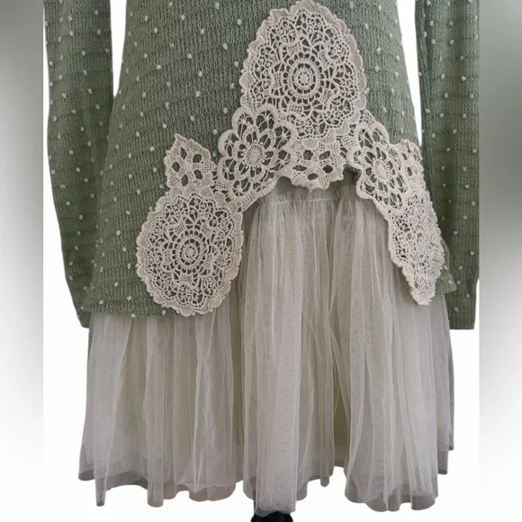 Anthropologie sage green mini dress Size Small - Picture 3 of 10